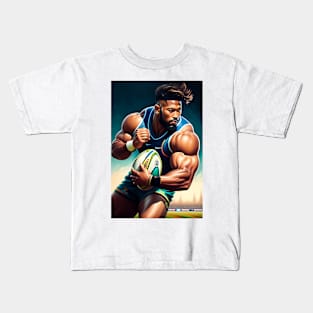 Rugby Player Painting Kids T-Shirt